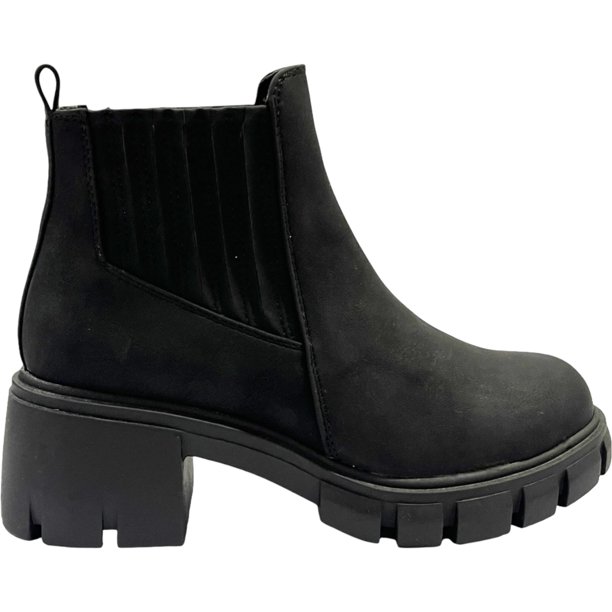 Botin Mujer Negro Plataforma Venecia Detogni