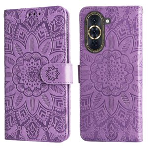 Funda Tipo Cartera Foxdock Para Huawei Nova 10 , Diseño Girasol En Relieve, Cuero Pu, Cierre Magnético, Soporte Y Tarjetero