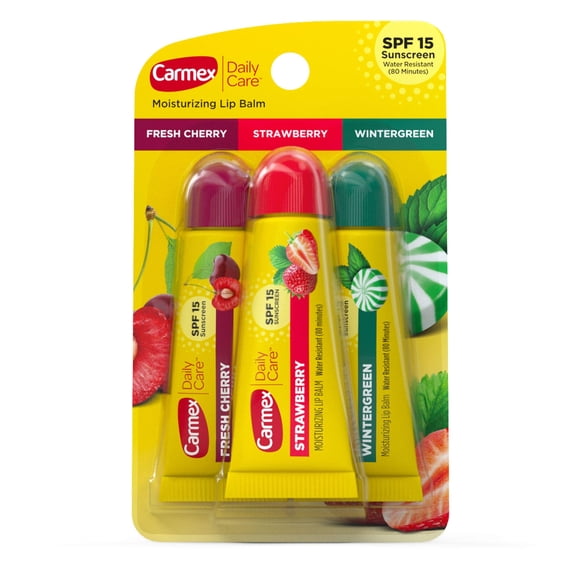 Bálsamo labial hidratante Carmex Daily Care SPF 15, paquete de 3