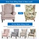 thumbnail image 5 of Funda de silla Wingback CRFATOP de elastano con estampado elástico, 2 unidades, 5 of 6