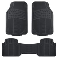 Line - Kit 3 Piezas Alfombra Piso De Goma Antideslizantes Para Auto Universal