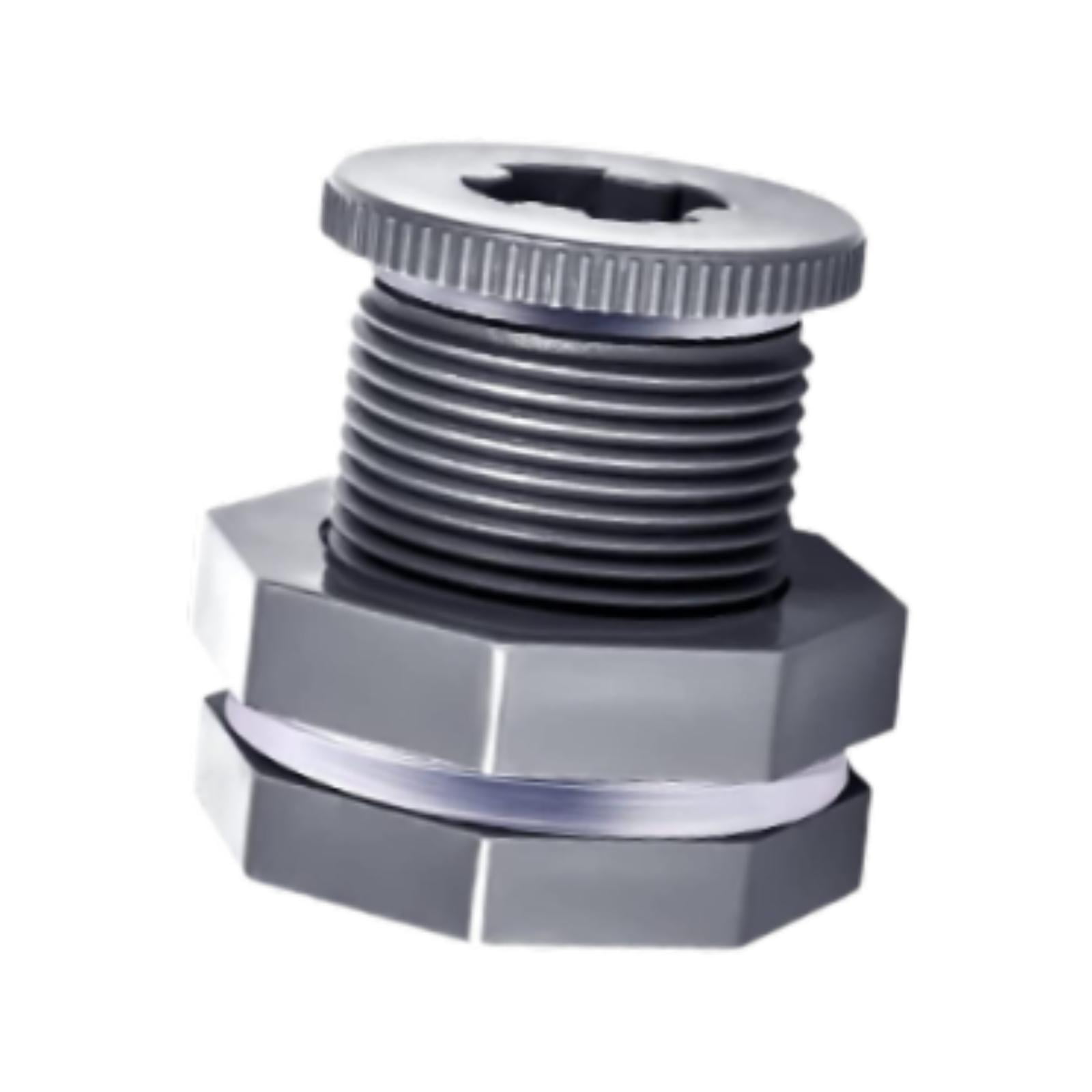 Conector De Mamparo Para Tanque De Agua NPT De 3/4" Para Acuarios, Tanques De Agua Y Cubetas De Lluvia