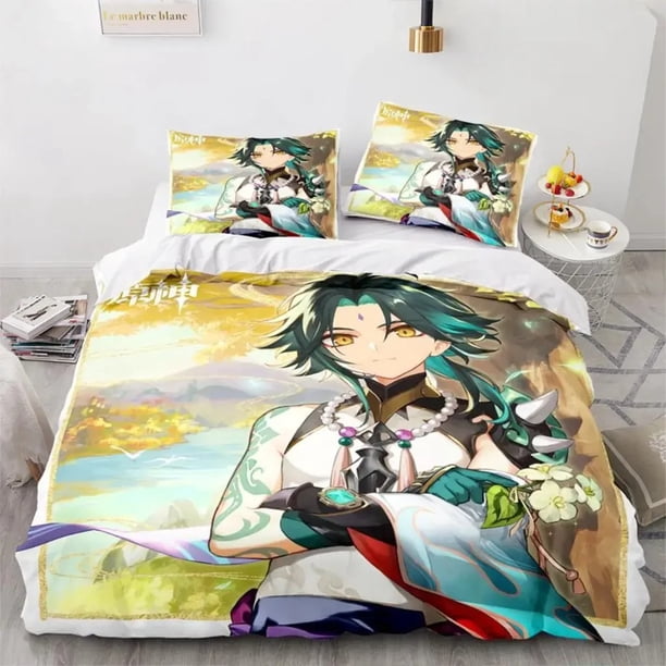 Genshin Impact Xiao SUCROSE Qiqi Duvet CoverBedding Sets Bed Set Quilt Comforter Covers Home Textiles Bed Sheets