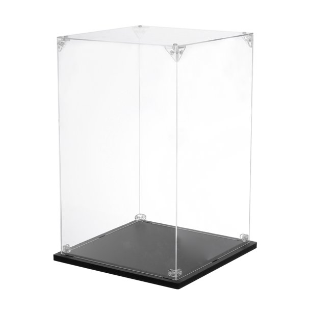 Uxcell Caja de Exhibición de Acrílico, 8"x8"x12" Caja de Exhibición Transparente para Organizar Almacenamiento de Coleccionables Figuras de Acción
