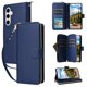 thumbnail image 1 of Funda Cartera con Cremallera y Correa para Samsung Galaxy S25 Soporte y Tarjetero Azul, 1 of 6