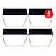 thumbnail image 1 of Pack 4 Plafon Panel Led Cuad Sob Itd Decorativo 12w 6000k negro, 1 of 7