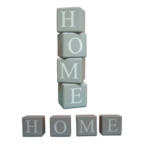 Vgo - Adorno Cubos De Madera Con Letras