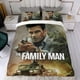 thumbnail image 4 of El Hombre de Familia Conjunto de sábanas temático, trío de piezas, cómodo y amigable con la piel, diseño único, regalo de decoración para el hogar para familiares, amigos y fans, 90 cm * 190 cm, 4 of 6