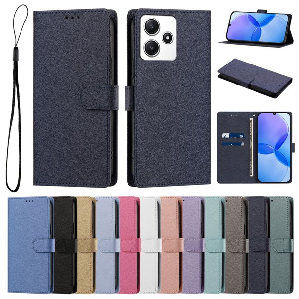 Cartera Protectora para Xiaomi Redmi 12 con Soporte, Azul Marino