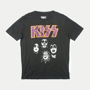 Polera Hombre You Kiss Caras Gris