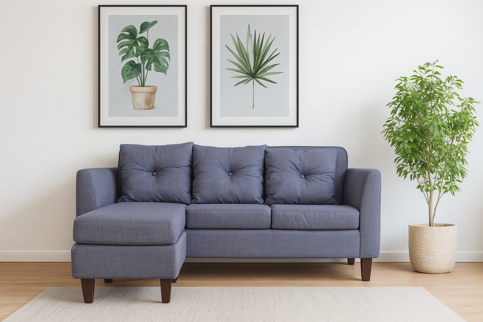 M&E - Sofa Seccional Londres 3 Cuerpos Gris