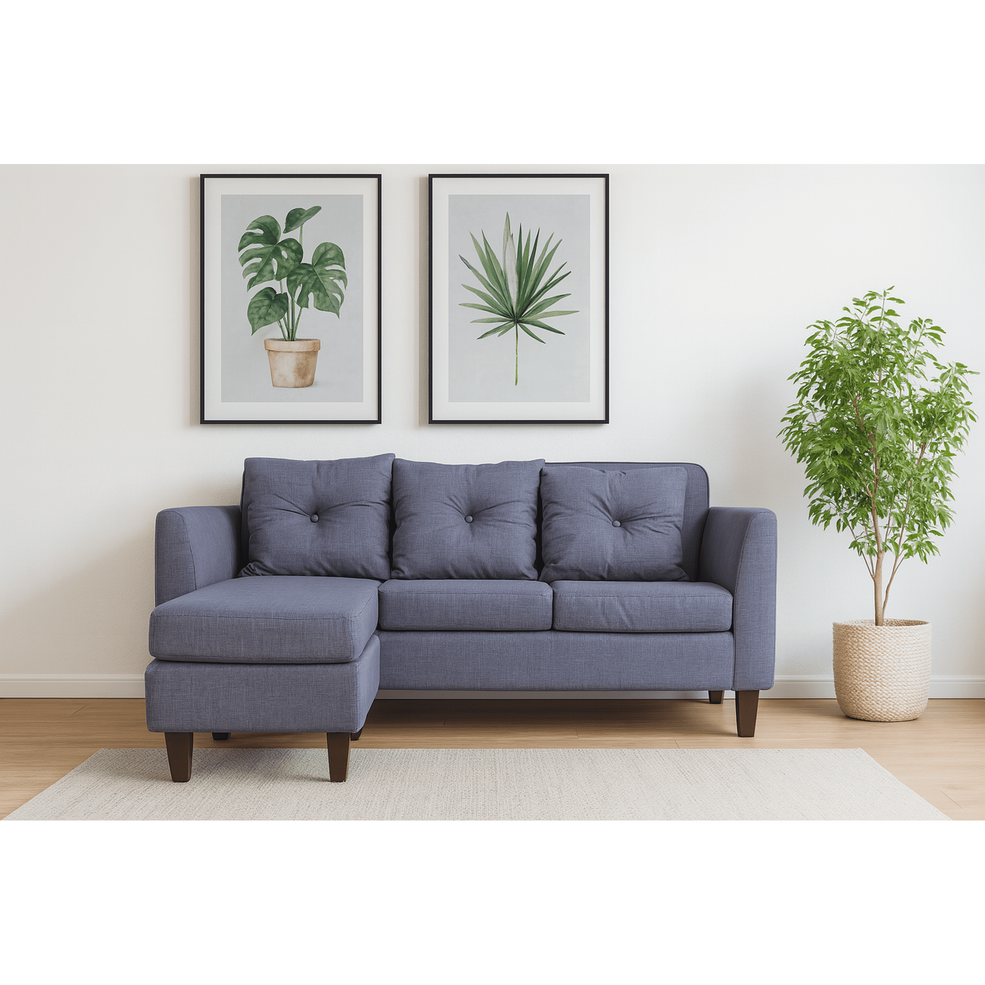 M&e - Sofa Seccional Londres 3 Cuerpos Gris