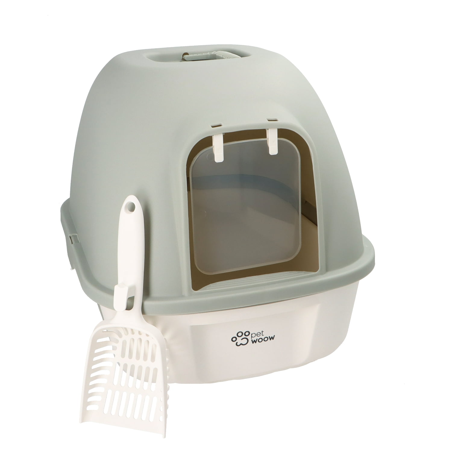 Arenero Gatos Con Puerta Abatible Gris 52x41x405 Cm Petwoow