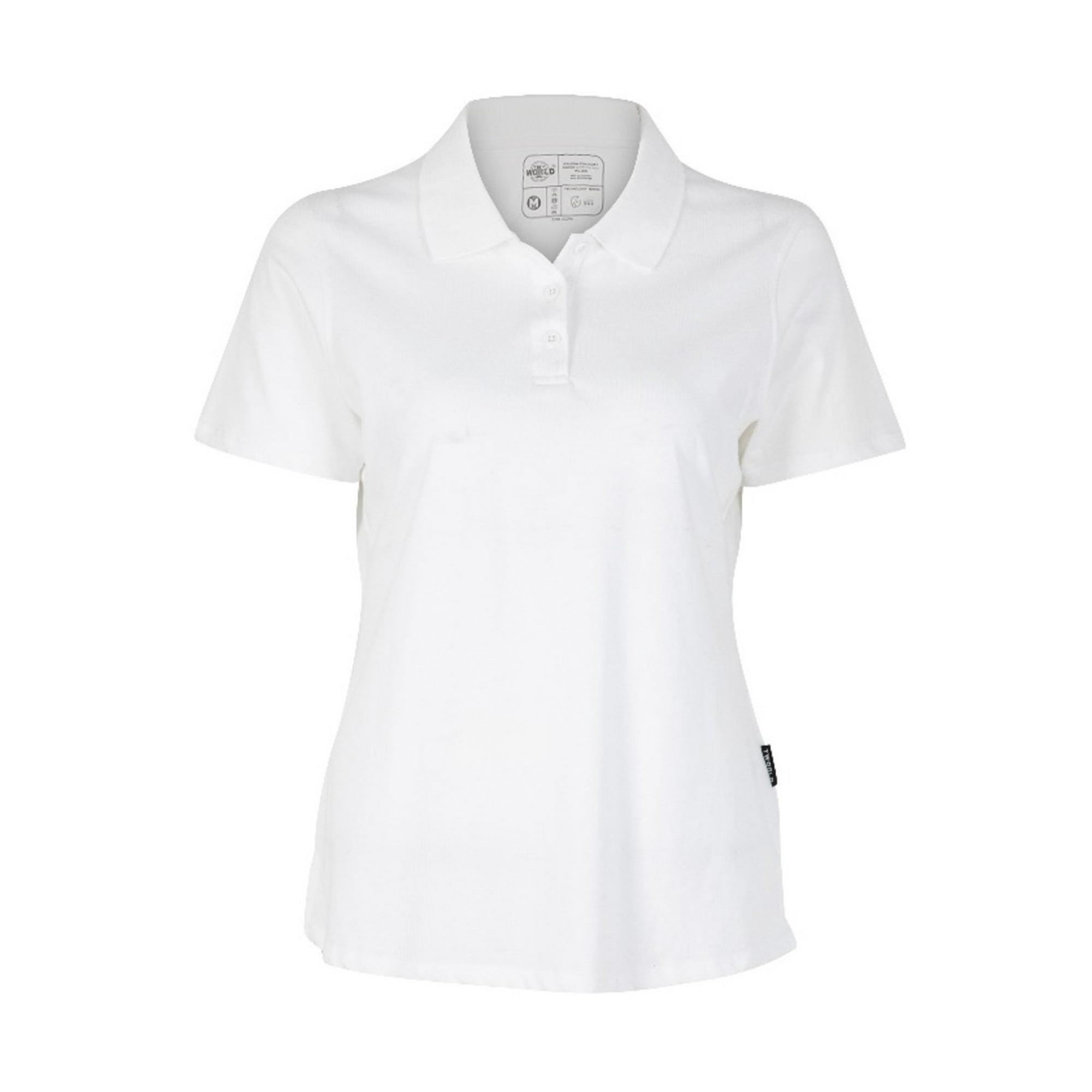 T-world - Polera Polo Dryfresh Smooth 60% Algodón Manga Corta Mujer Blanco