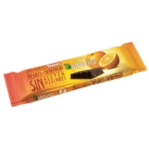 Torras Chocolate Stevia Barrita Negro Con Naranja 35 Gr