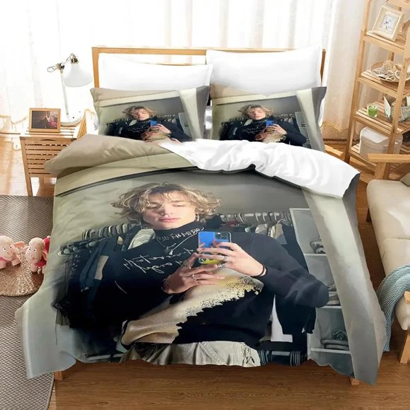 Vinnie Hacker Bedding Set Duvet Cover Bed Set Quilt Cover Pillowcase Comforter Size Boys Adult Bedding Set Bed Sheets