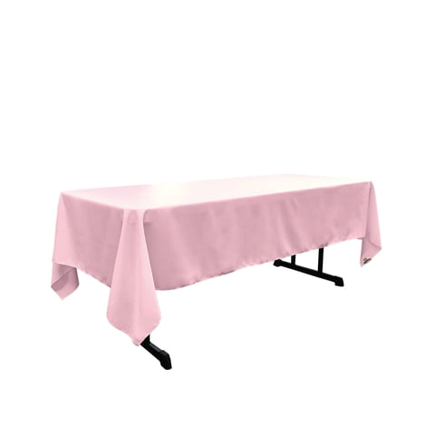 Mantel La Linen, Popelina De Poliéster, Lavable, 152 X 320 Cm, Color Rosa