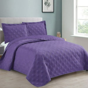 Quilt Andes Liso Lila 2 Plazas
