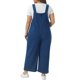 thumbnail image 3 of Agnes Orinda Pantalones de Petos para Mujer Talla Grande, Mono Casual de Mezclilla con Tirantes Ajustables, Talla 2X Azul, 3 of 6