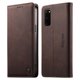 thumbnail image 1 of Funda Billetera de Cuero para [Samsung Galaxy S20], Bloqueo RFID, Tarjetas y Soporte Café, 1 of 5