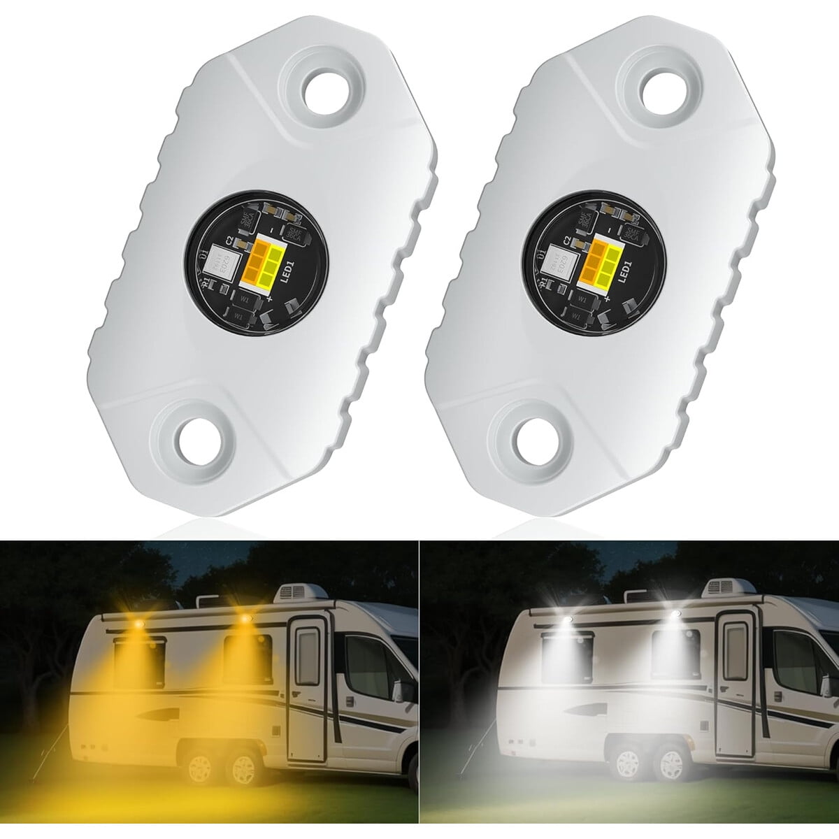 Luz Exterior Led Rv Ek Ennoking Alomy Blanca Ámbar Ip68