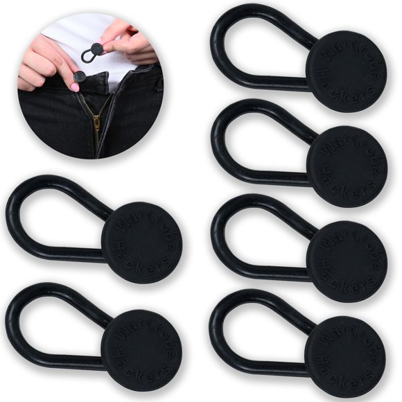 Extensores de Botón Wardrobe Hackers Pack de 6 Negro
