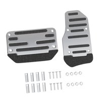 Magideal - 2X Cubras De Pedal De Freno Genérico Ajustados Directamente Reemplace Las Almohadillas Del Pedal Del Automóvil De Reparación Premium Del Vehículo Para Plateado