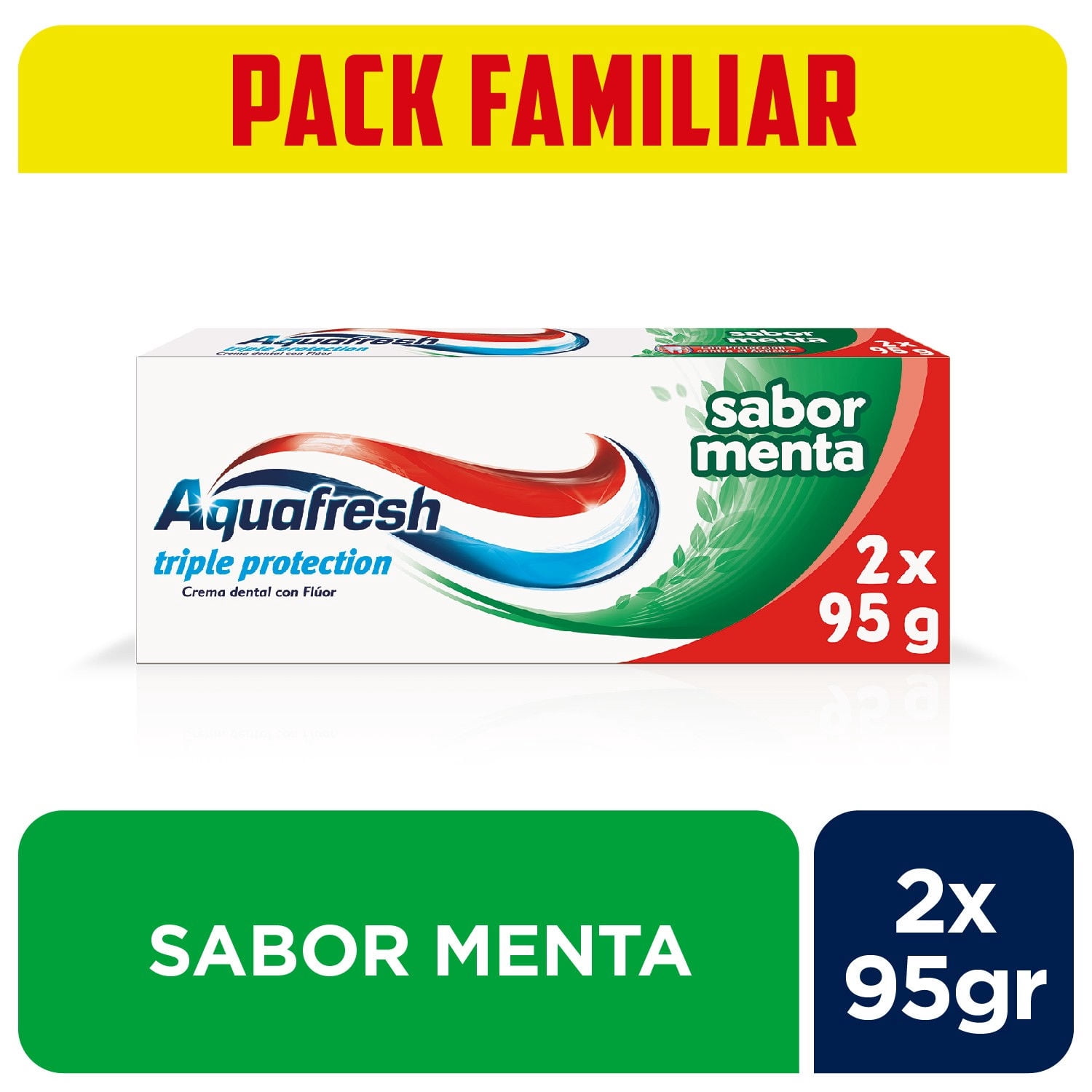 Pasta Dental Aquafresh Triple Protección Pack 2x 95g