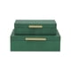 thumbnail image 4 of Cajas de almacenamiento Cheungs Lusan Green Shagreen, diseño hecho a mano, 4 of 9