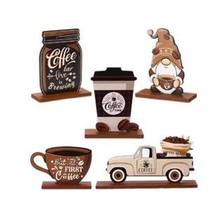 Bothyi - Juego De 5 Bandejas Decorativas De Café Escalonadas Para Mesa De Cocina Y Cafetería.