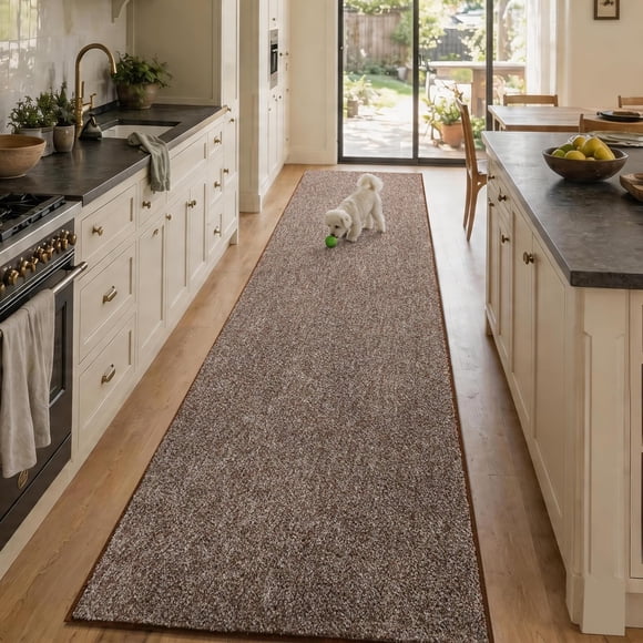 Alfombra corredor Brontsevika 305 cm x 61 cm Lavable y Antideslizante