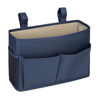 Magideal - Bolsa De Almacenamiento Para Colgar En La Cama, Organizador Versátil, Fácil De Instalar Para Controles Remotos, Cuadernos, Cesta Con Bolsillos Para Ca Azul Marino
