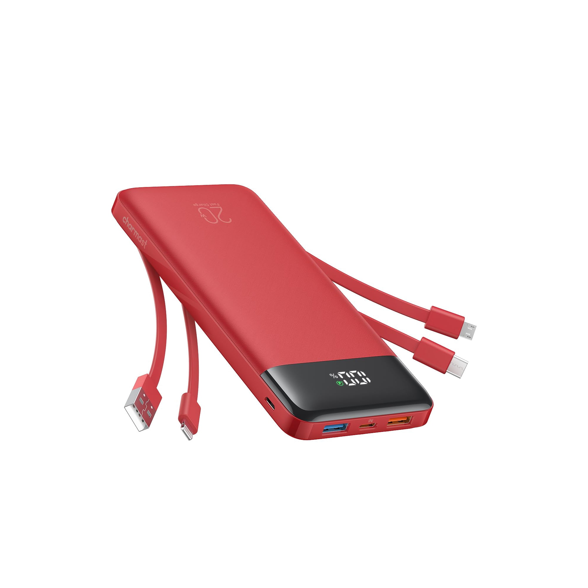 Charmast Cargador Portátil 20000mah Rojo