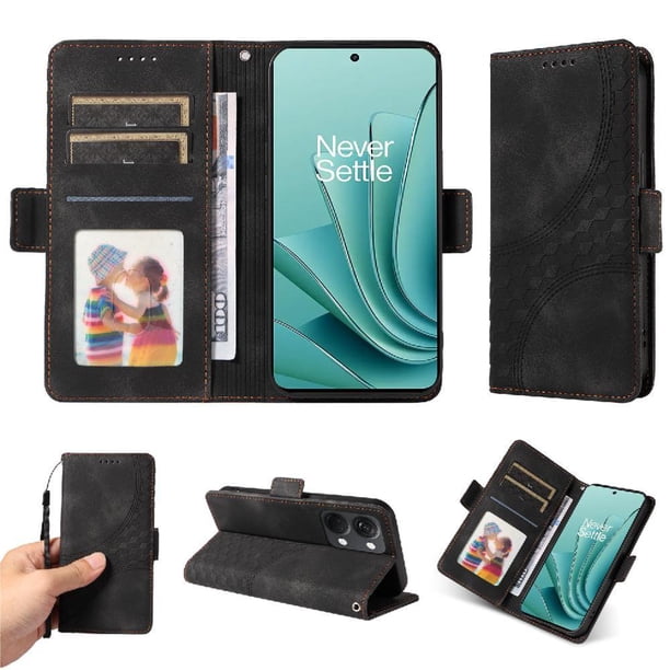 Carcasa FOXDOCK OnePlus Nord 3 de cuero PU, diseño acolchado clásico, protección contra caídas y rayones