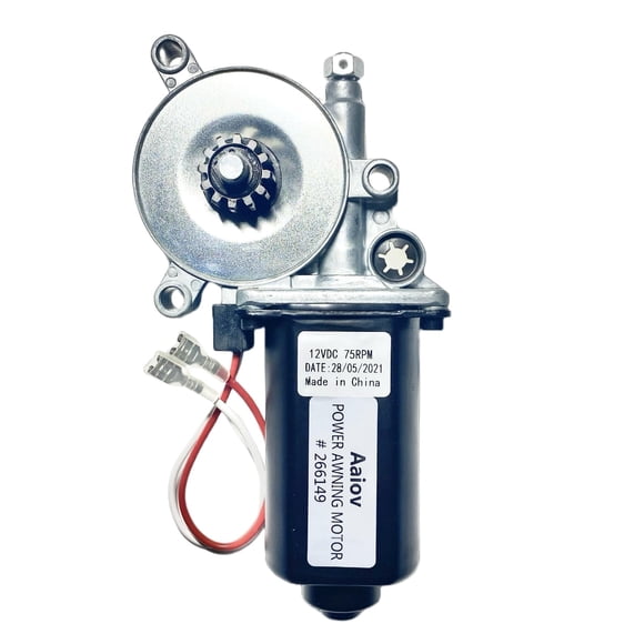 Motor eléctrico Aaiov 75 RPM 12 V CC para toldo de autocaravana