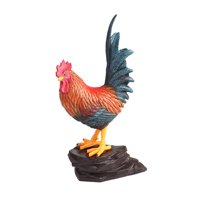 Bothyi - Estatuilla De Juguete De Gallo Realista, Estatuas De Gallo Artesanales Para Fiesta De Escritorio, Gallo En Casa Con Soporte