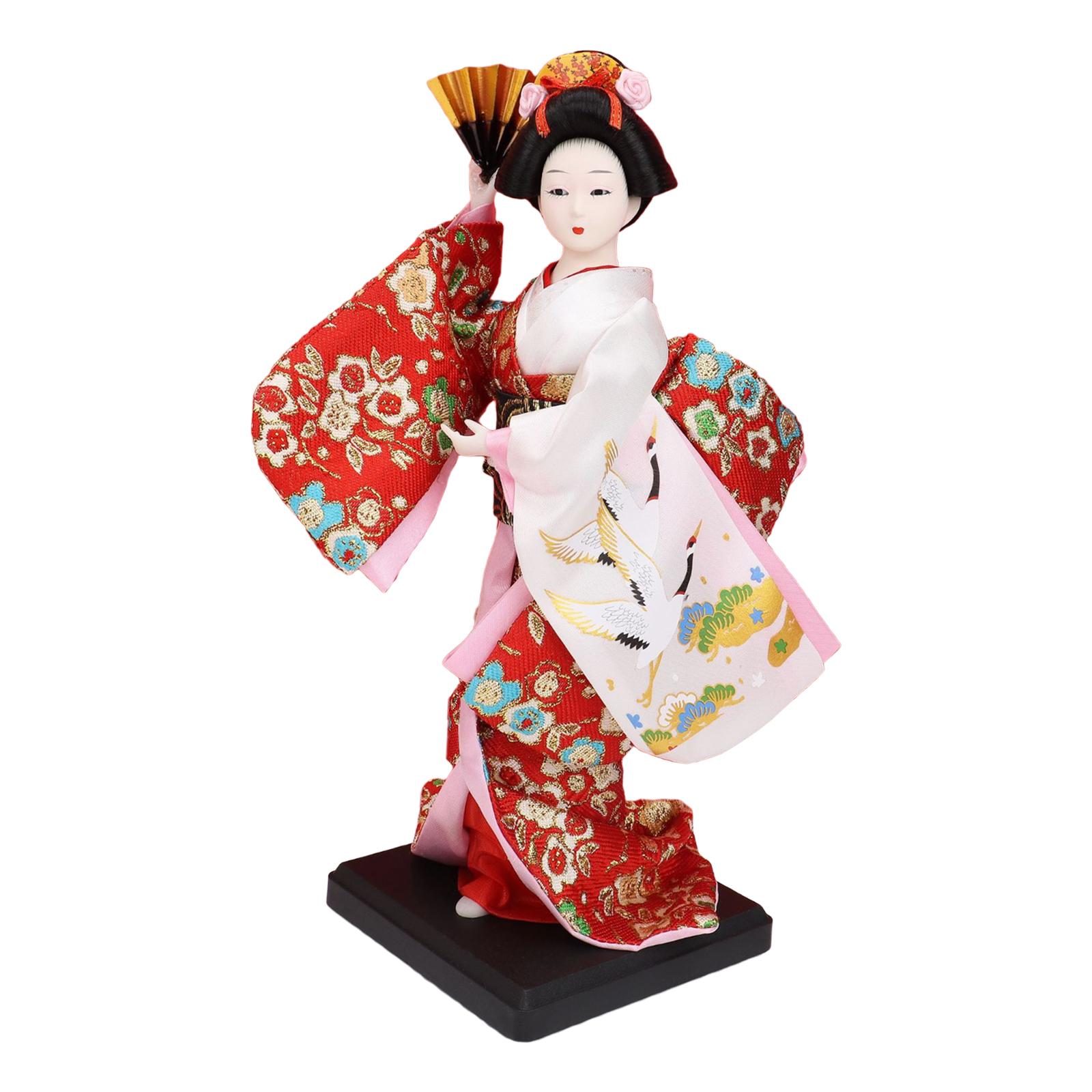 Bothyi - Estatua De Geisha Japonesa Oriental Antigua De Kabuki Para Sobremesa O Estante.