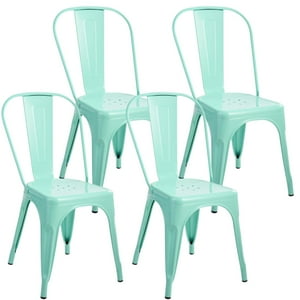 Pandalino - Pack 4 Silla Tolix Acero Menta | Resistente Para Exterior E Interior Verde Claro