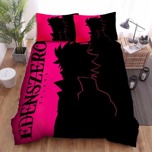 Edens Zero Shiki’s Silhouette Poster Quilt Duvet Cover Set Comforter Cover3-Piece Bedding Set