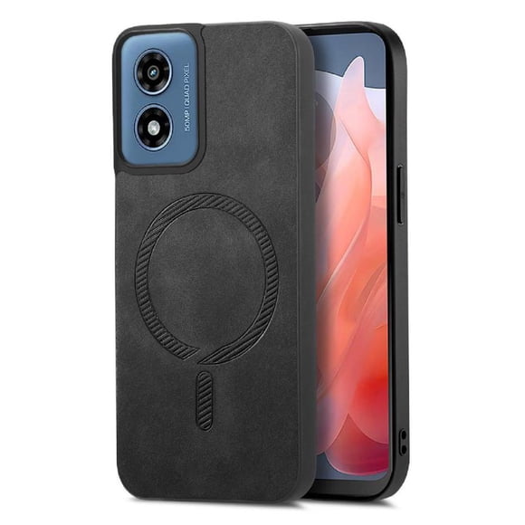 Magnetic Slim Case for Motorola Moto G Play 2024 4G with Camera Guard & Anti-Scratch Back Black
