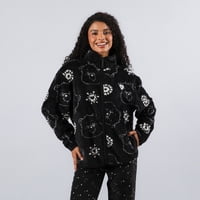 Poleron Coralfleece Con Cuello Alto Flores Mujer 33736-2