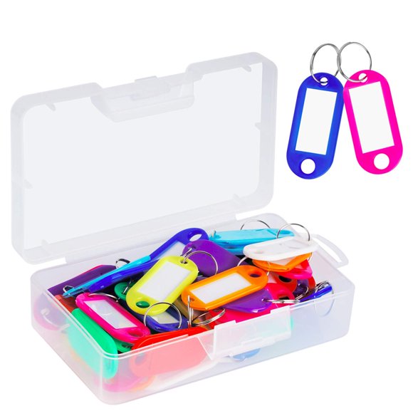 Etiquetas para llaves Cuttte 50 unidades, 10 colores, con contenedor