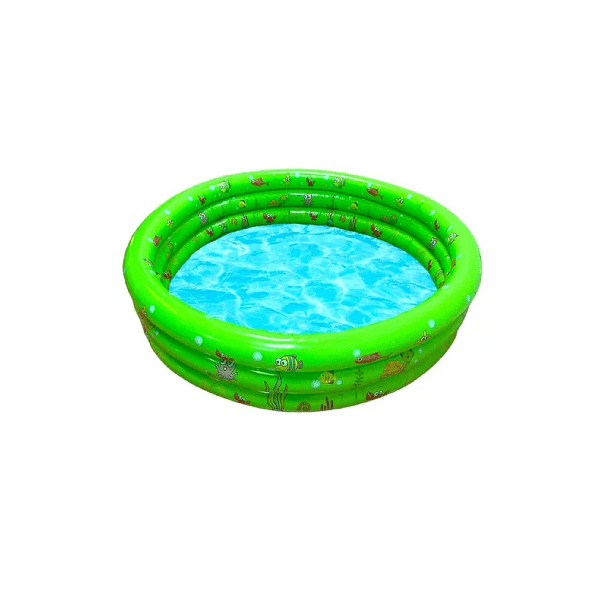 Genérico - Piscina Inflable Plástico 3 Anillos 130x35 Cm Verano Niños Verde