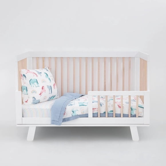 Juego de ropa de cama para niños pequeños, muselina de algodón con forma de unicornio, 3 piezas