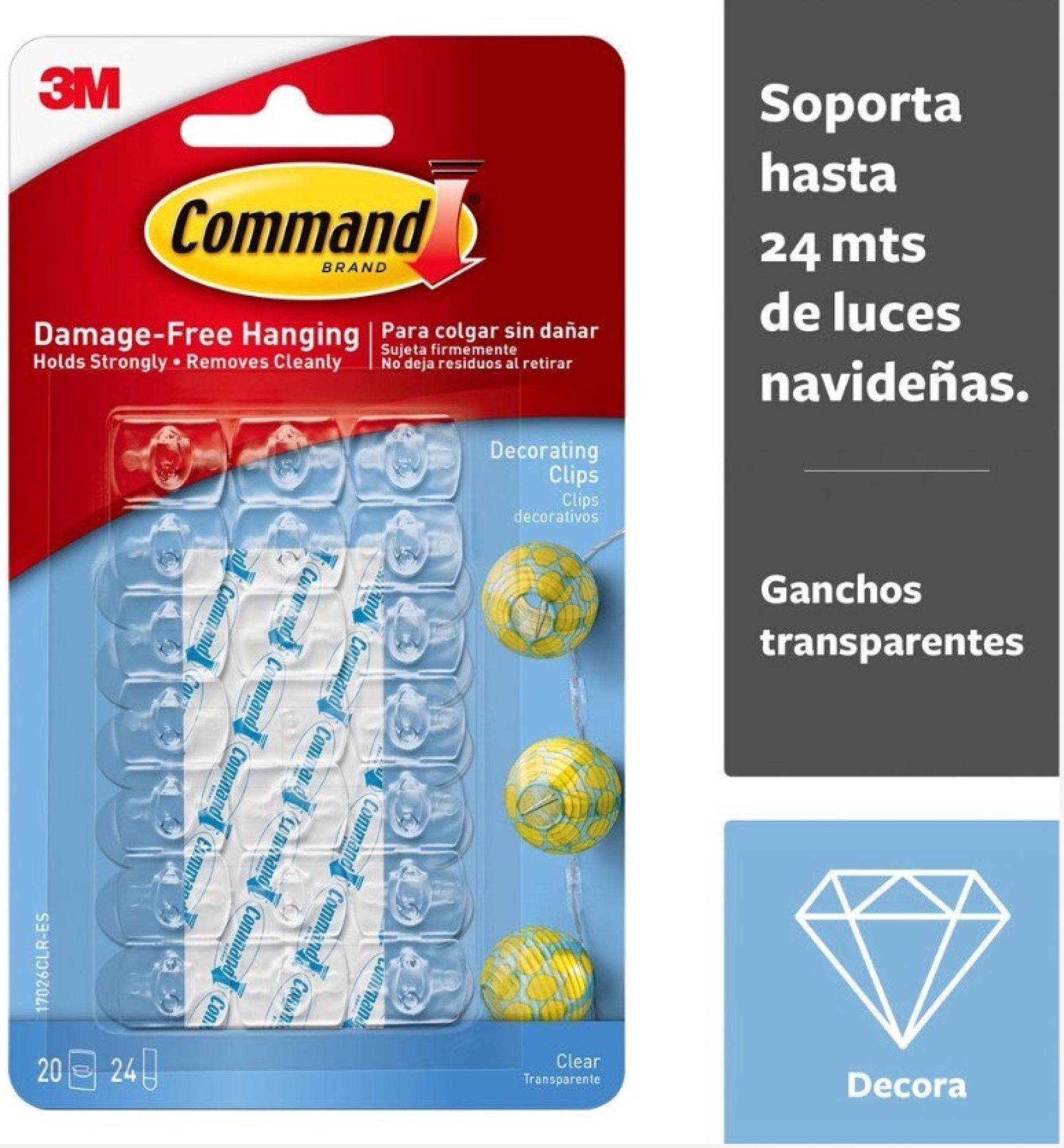 Ganchos Adhesivos Transparentes 3m 1 Un Command