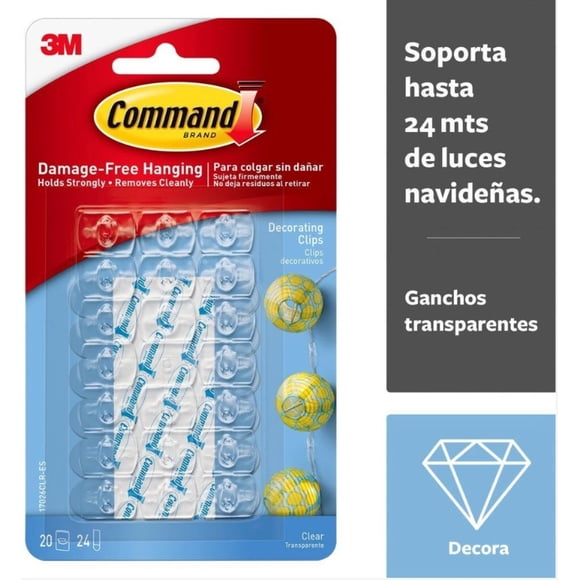 Ganchos Adhesivos Transparentes 3M, 1 Un