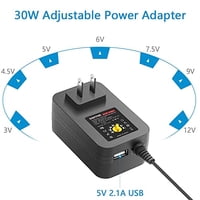 Shnitpwr 30W Fuente De Alimentación Universal 3V 4.5V 5V 6V 7.5V 9V 12