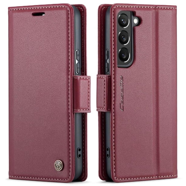 CaseMe tipo cartera Samsung Galaxy S22 Plus con cierre magnético, RFID, tarjetero, soporte, carga inalámbrica