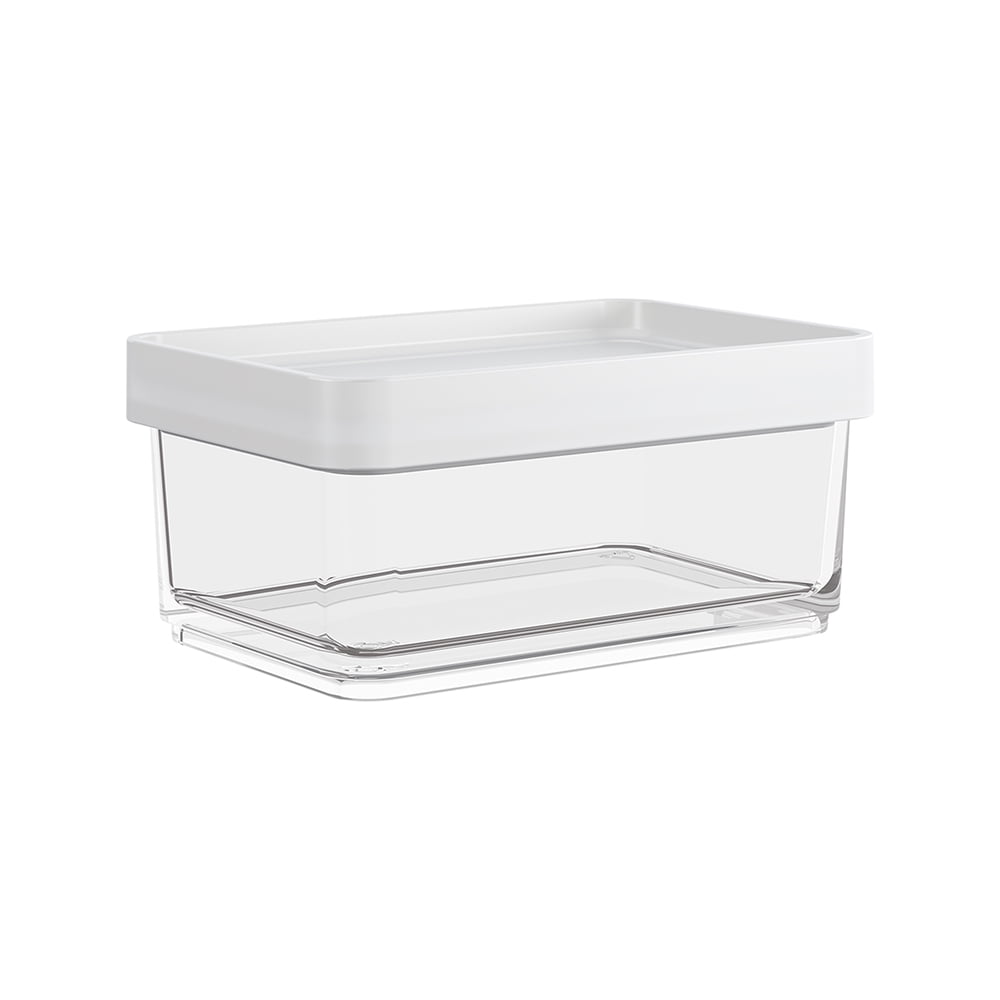 Pote De Plástico Mini Línea Clear Coza 200 Ml Blanco