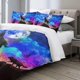 thumbnail image 3 of Moon Wolf Bedding Green Watercolor Forest Wolf Landscape Duvet Cover Sets 3 Pieces Wild Animal Bedding Set, 3 of 5